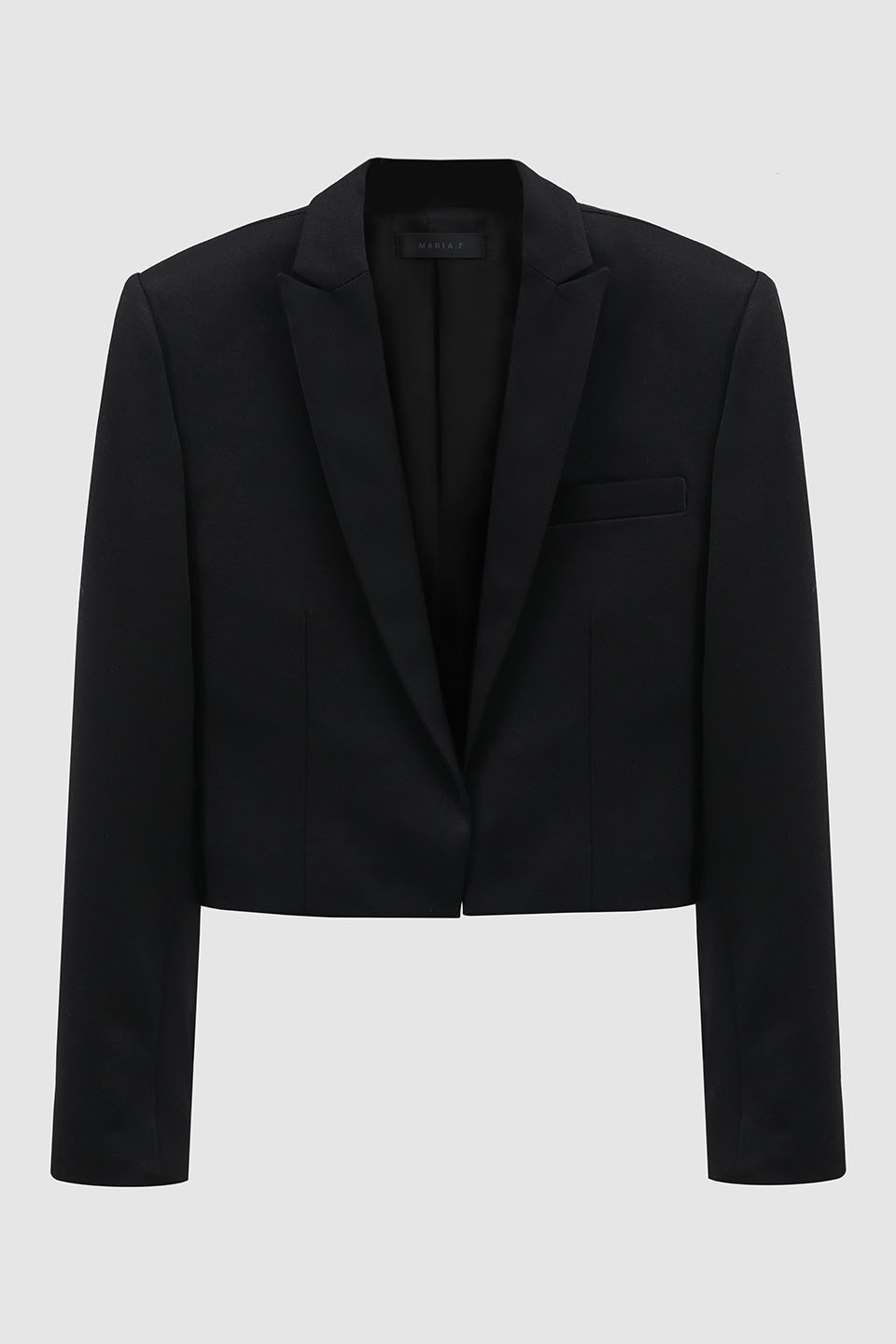 Short black Charmelaine wool jacket