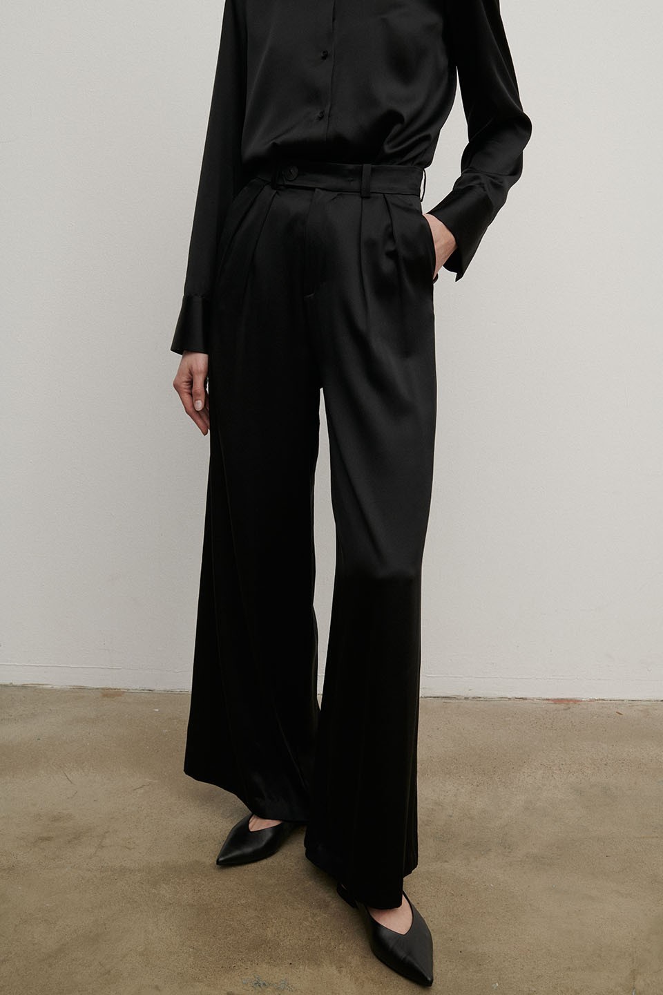 Silk satin pants