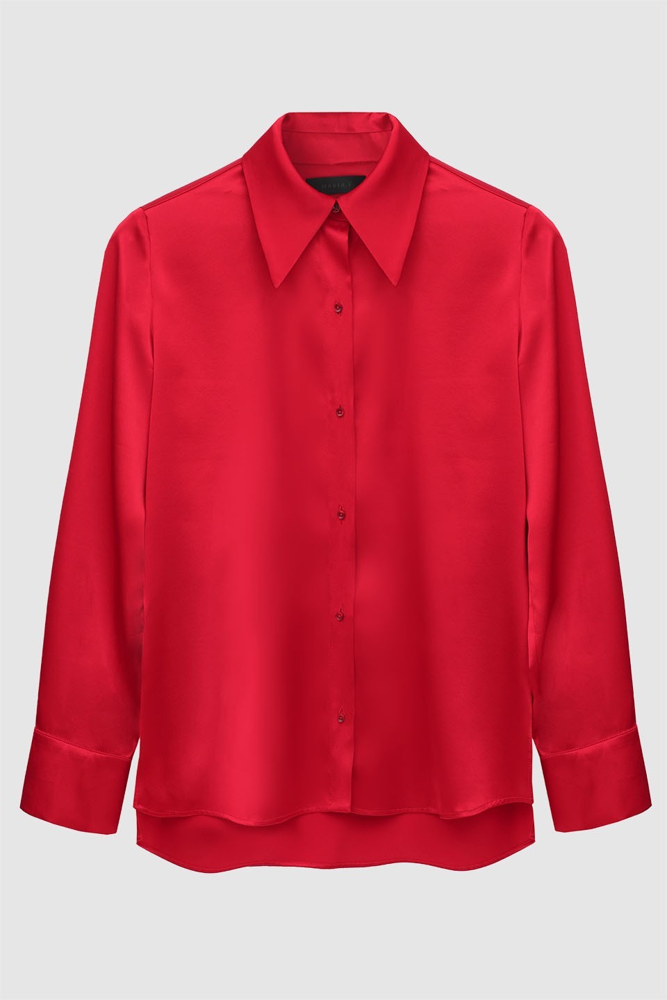 Satin red shirt