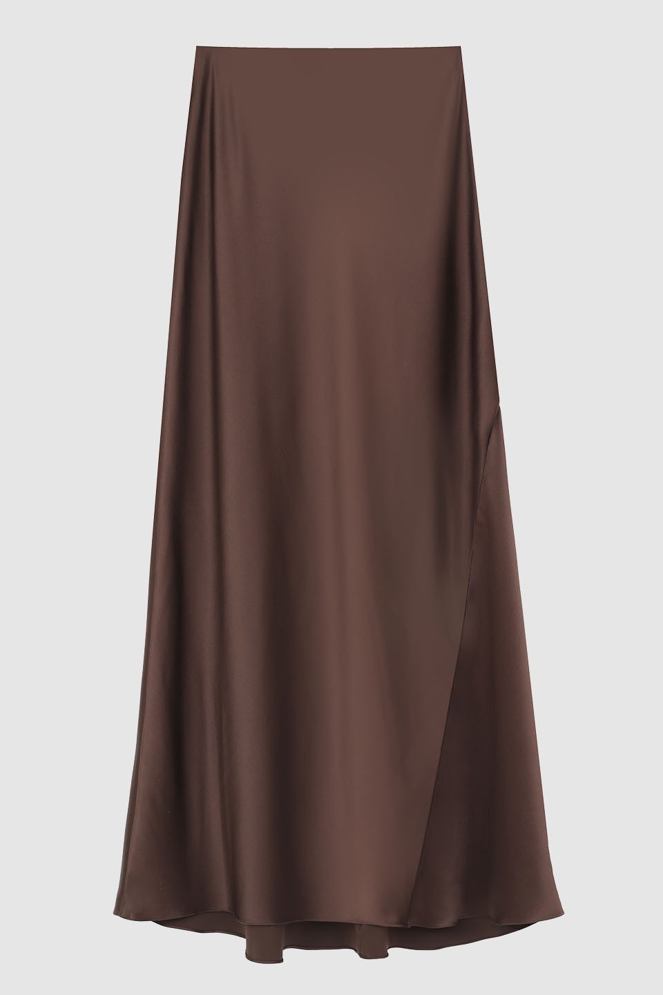 Brown silk skirt