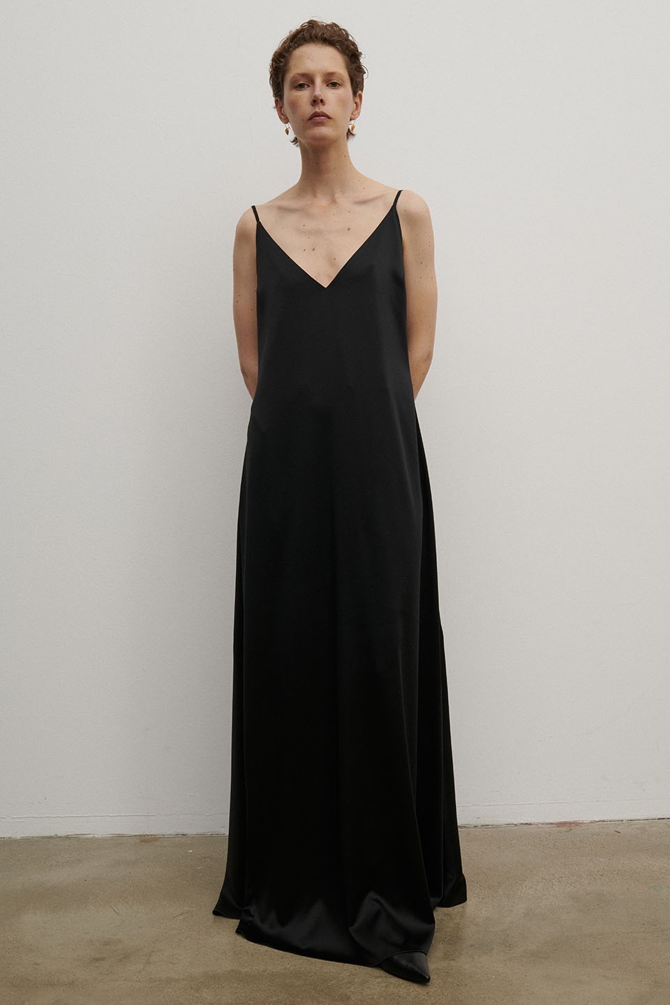 Black silk dress