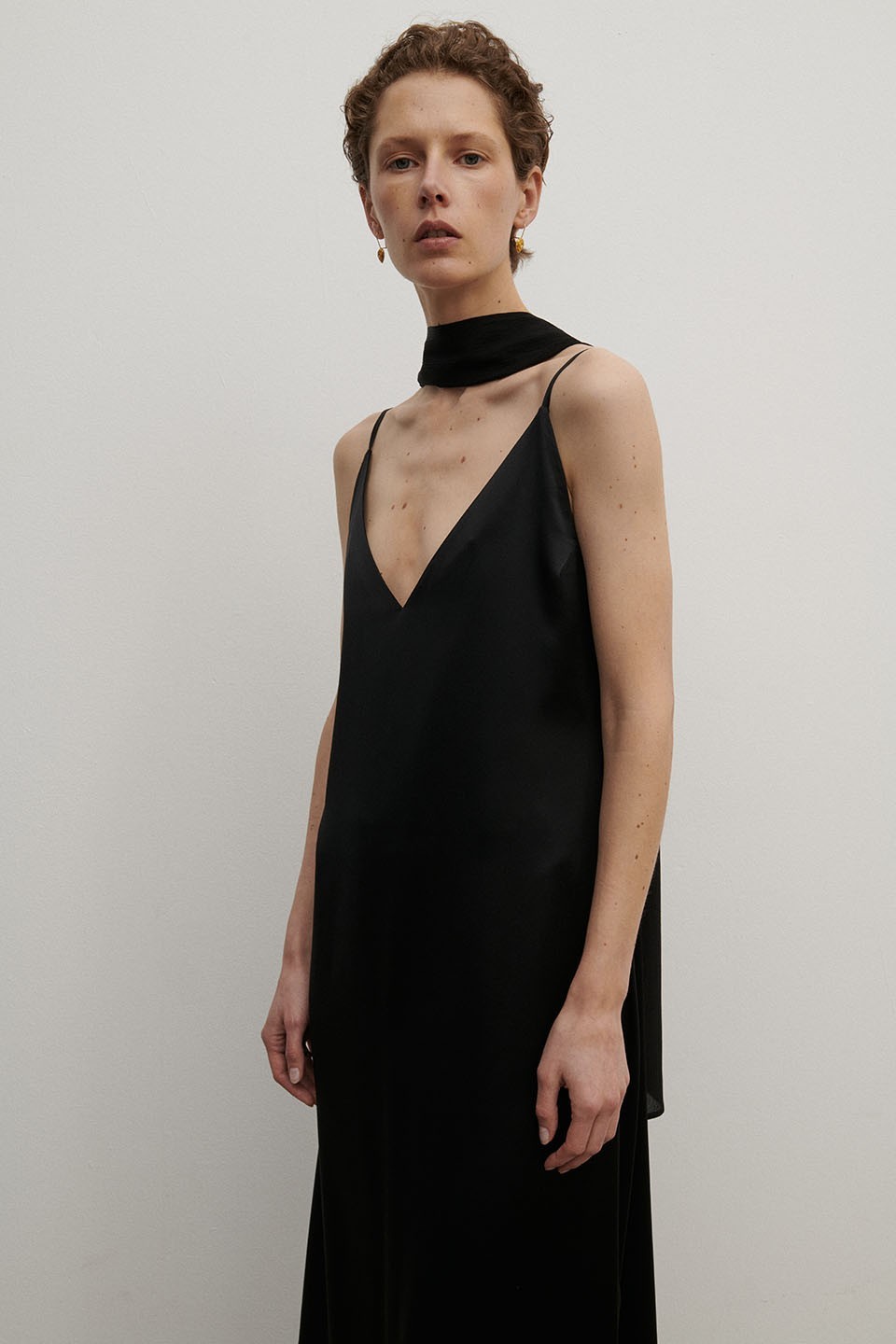 Black silk dress