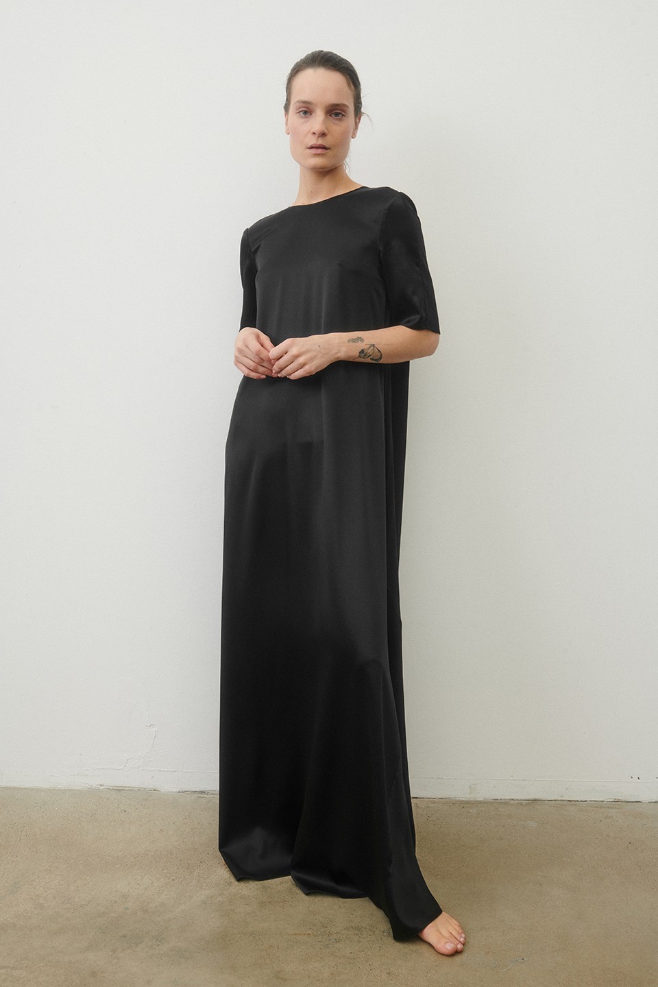 Silk satin long dress